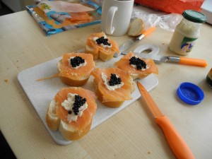 Lachsbrötchen